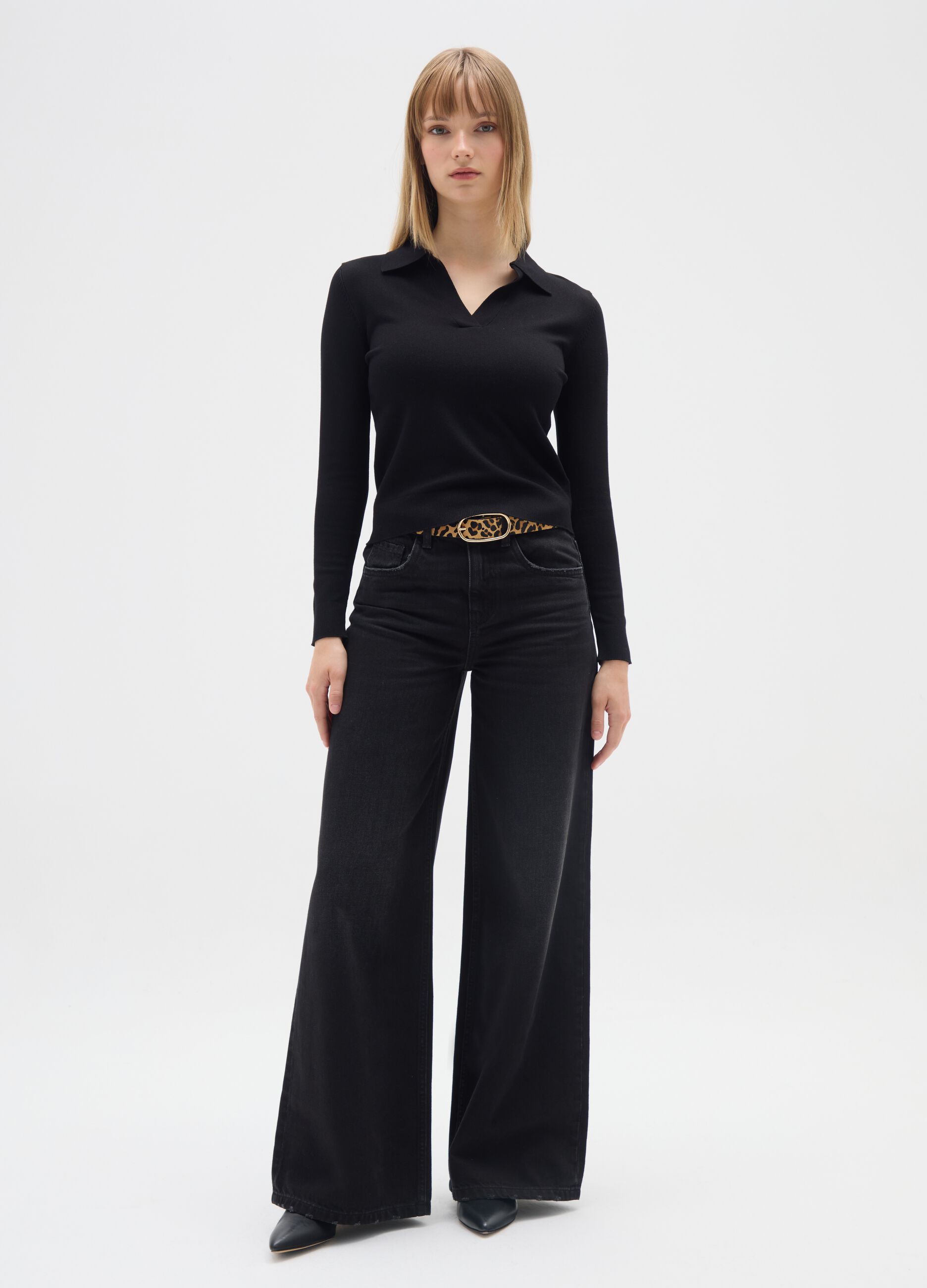 Regular fit black jumper