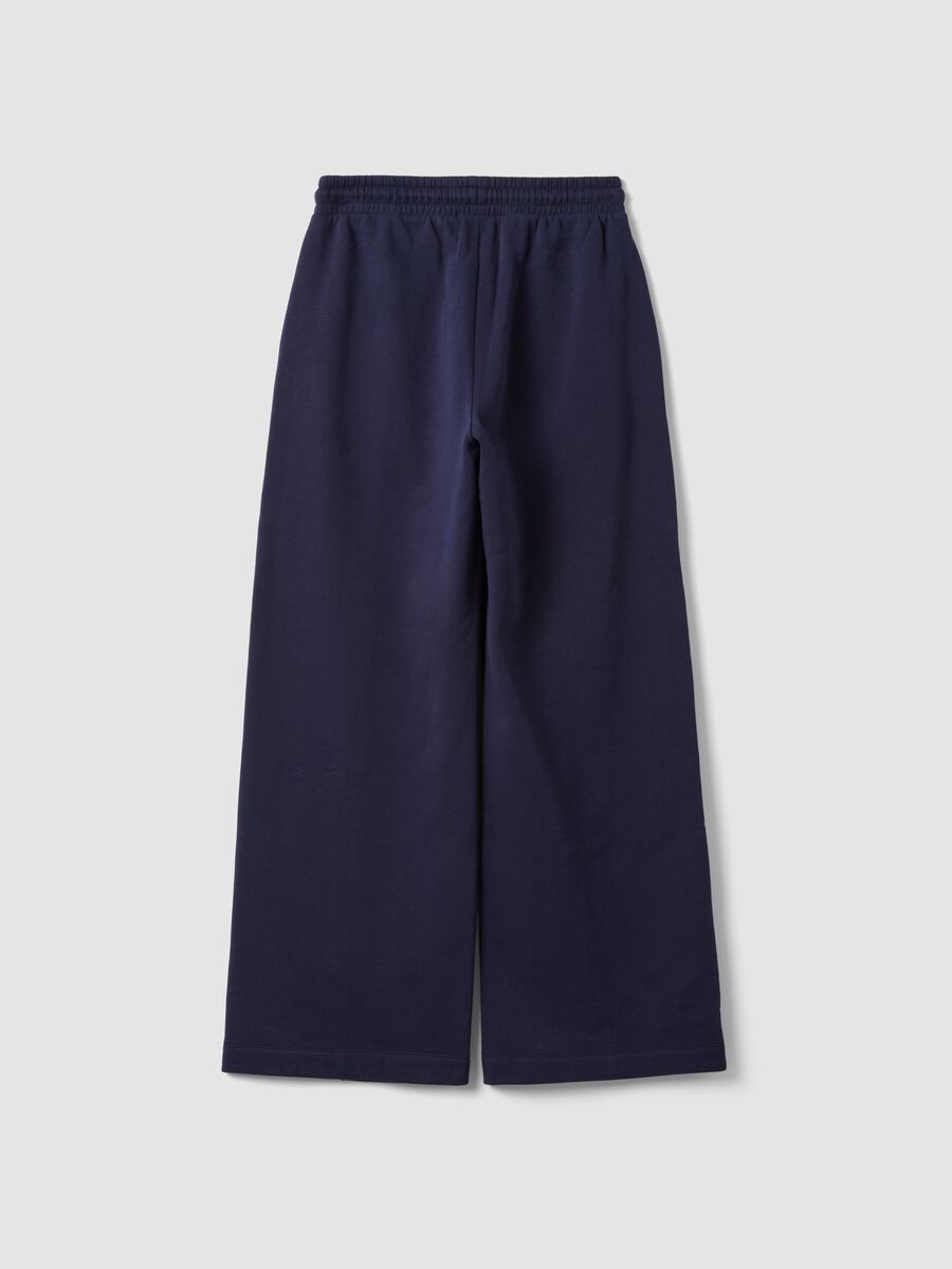 Blue cotton-blend straight-fit joggers_5