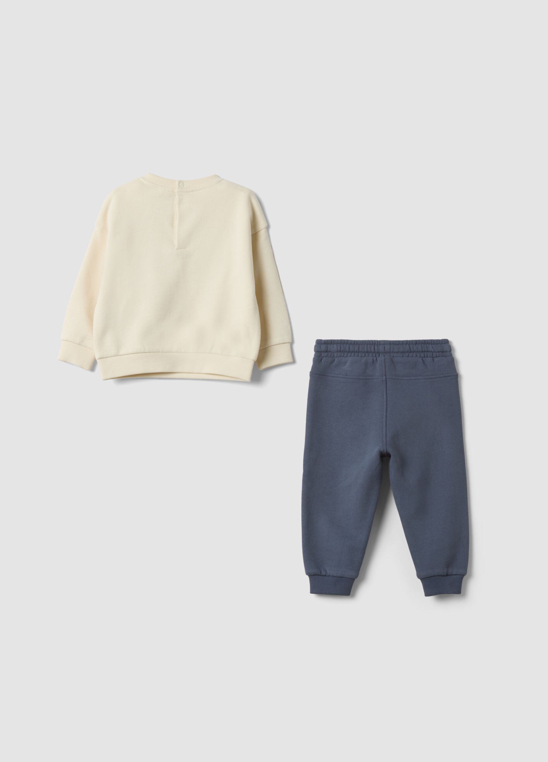 Beige and blue Batman organic cotton set