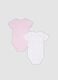 2er-Pack rosa Kurzarm-Bodys aus Bio-Baumwolle f&uuml;r Babys und M&auml;dchen_1