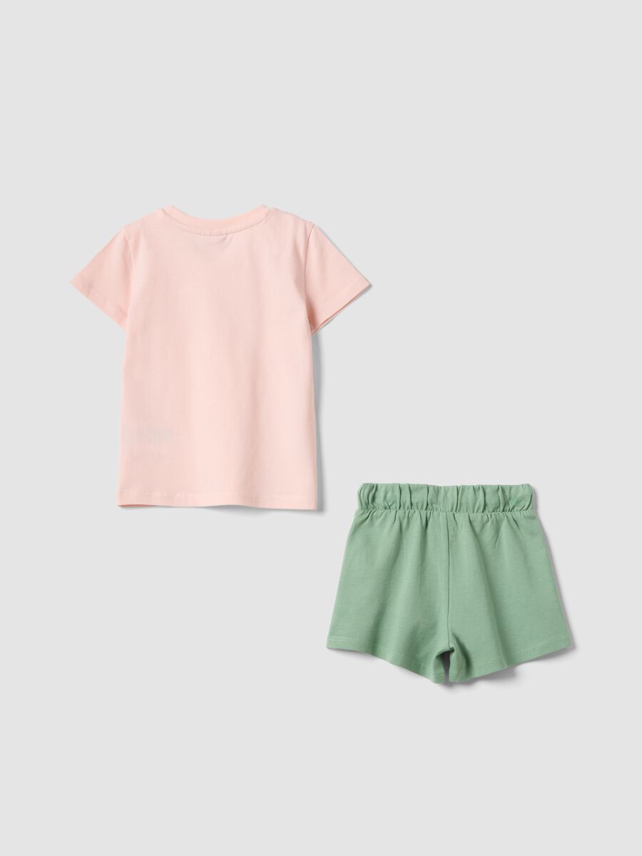 Conjunto multicolor de algod&oacute;n puro para beb&eacute; ni&ntilde;a con estampado, corte regular_1