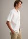 White regular-fit pure cotton shirt with stripes and chest pocket_1