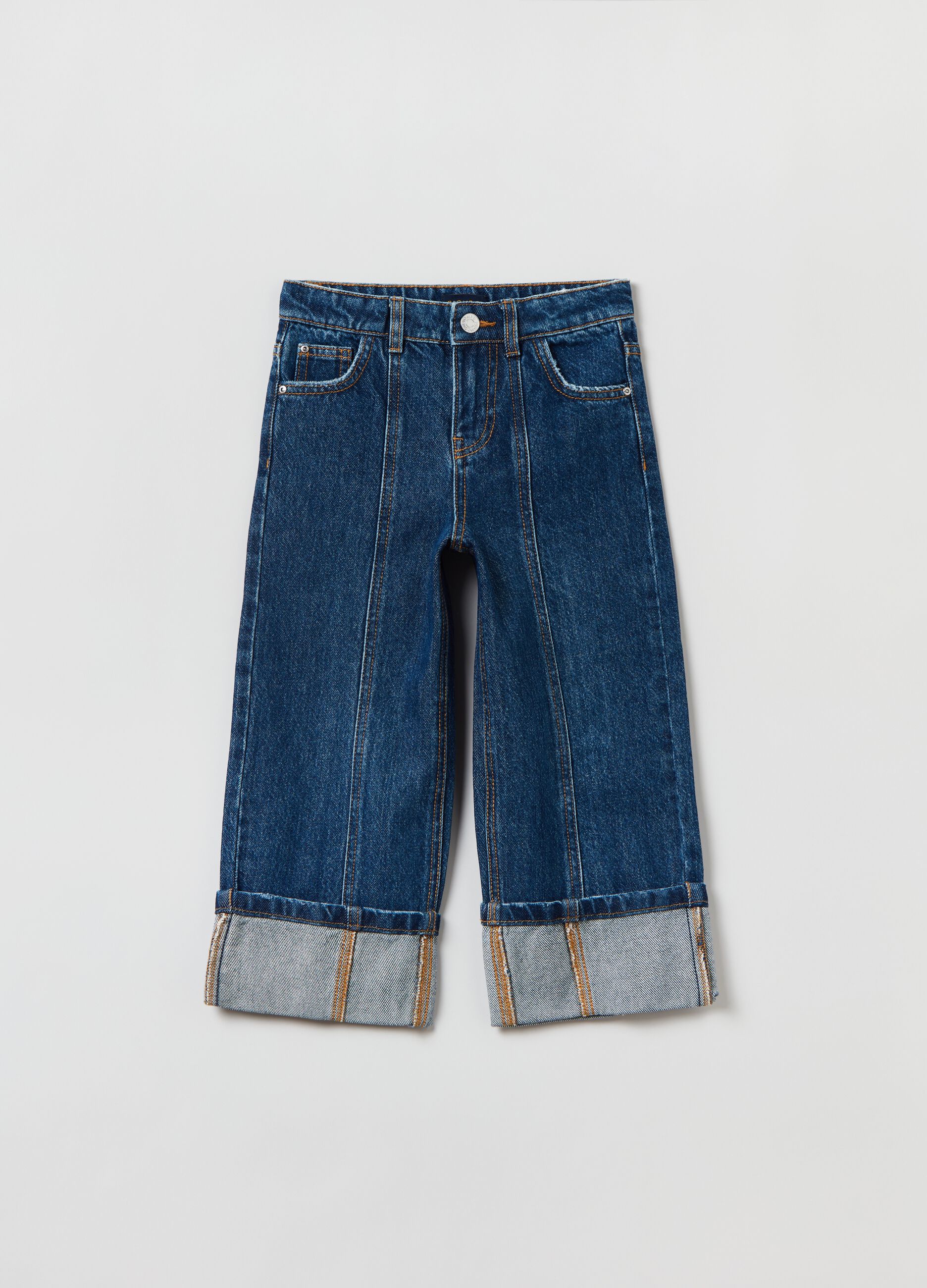 Wide-leg jeans in cotton_0
