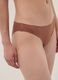 Brown stretch microfibre briefs with regular waist_3