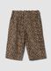 Braune Hose aus reiner Baumwolle mit Animal-Print_0