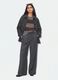 Cappotto grigio in misto lana a fantasia pied de poule_1