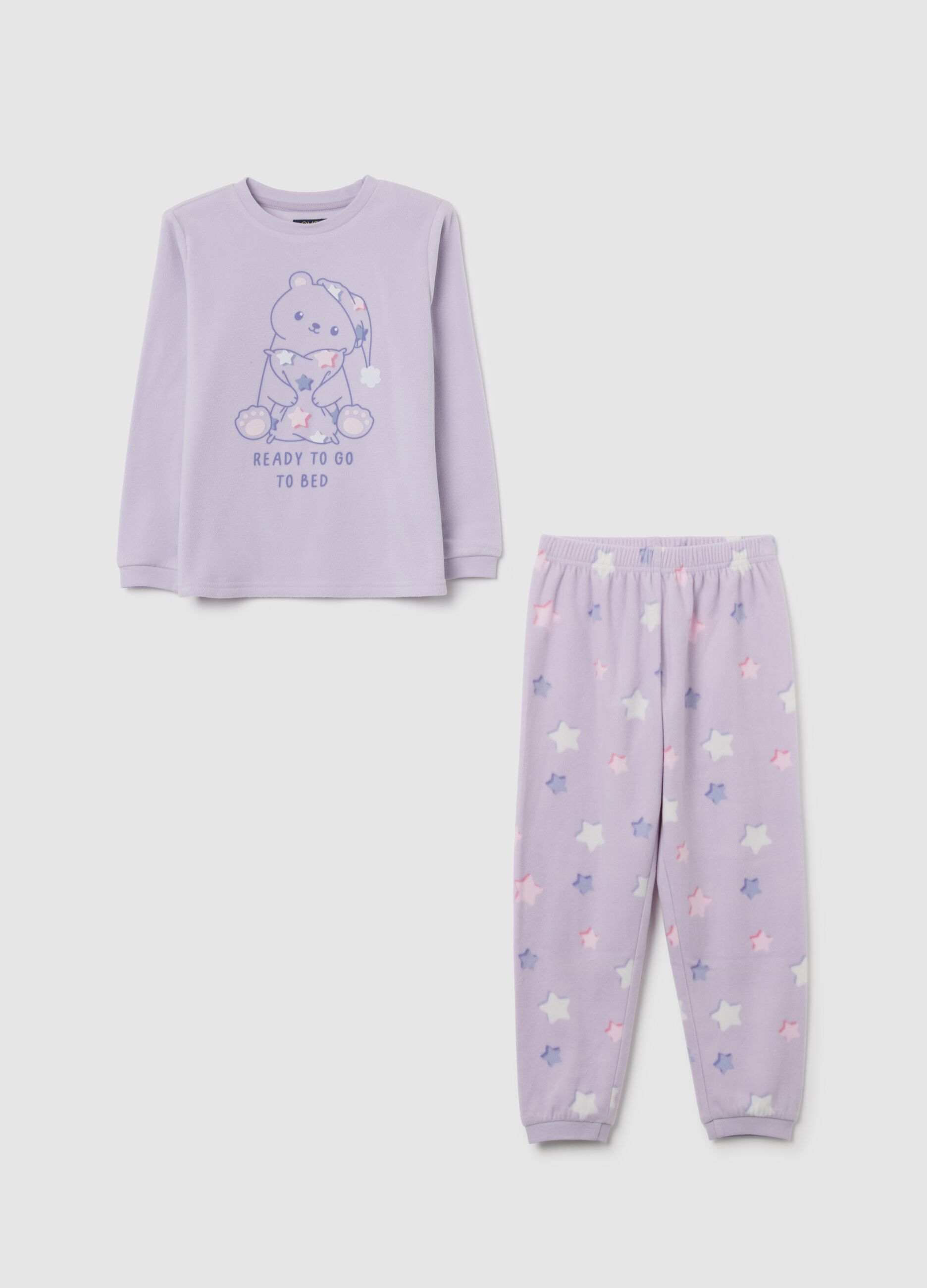 Purple Fleece Pyjamas for Girls