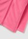 Pink high-neck regular fit girls' sweatshirt with full zip_3