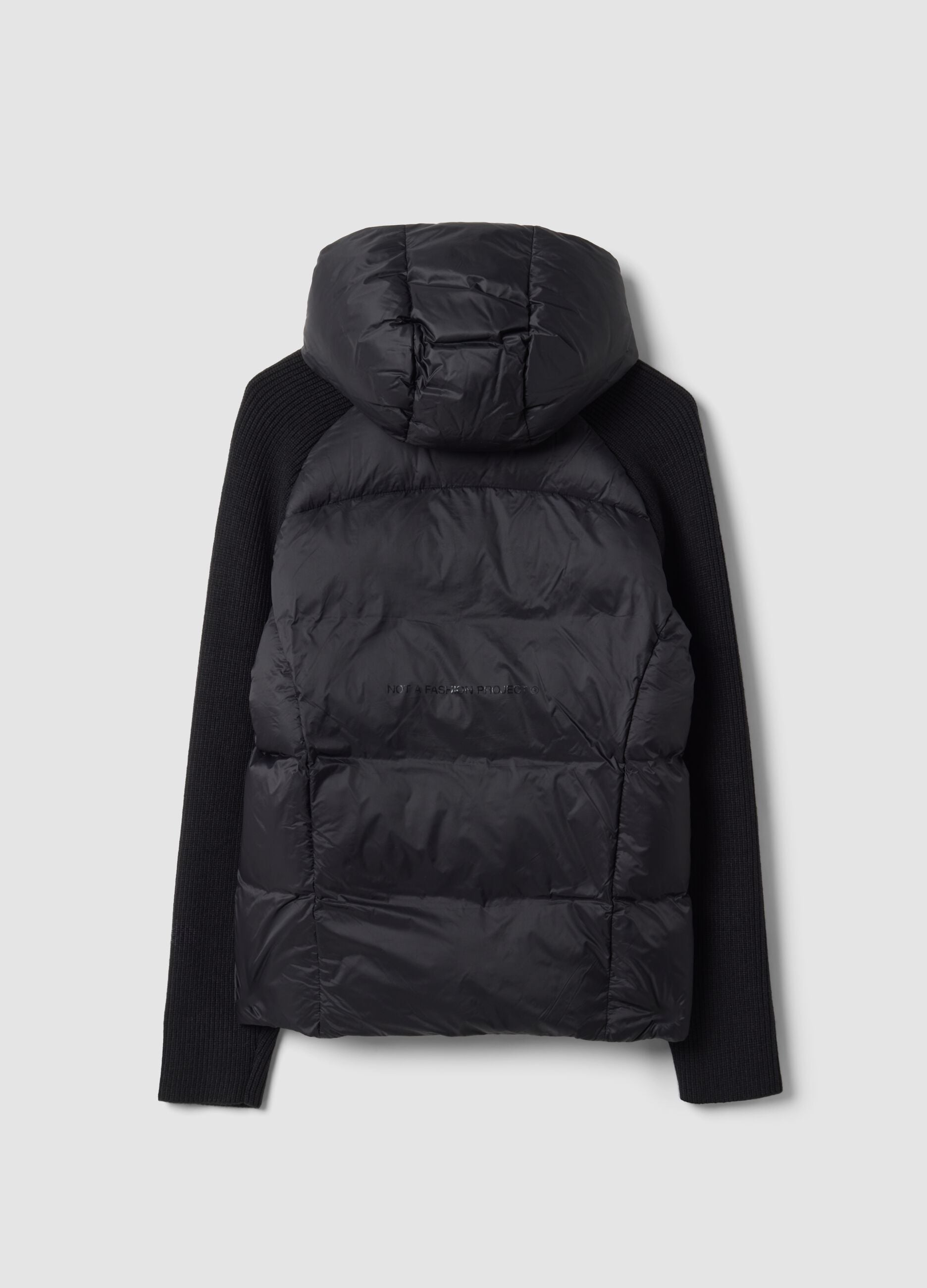 Padded Knit Jacket Black