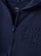 Sweatshirt azul 100% algod&atilde;o com capuz e gola redonda_1