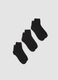 3er-Pack schwarze Sportsocken bis zum Kn&ouml;chel aus Bio-Baumwolle_0
