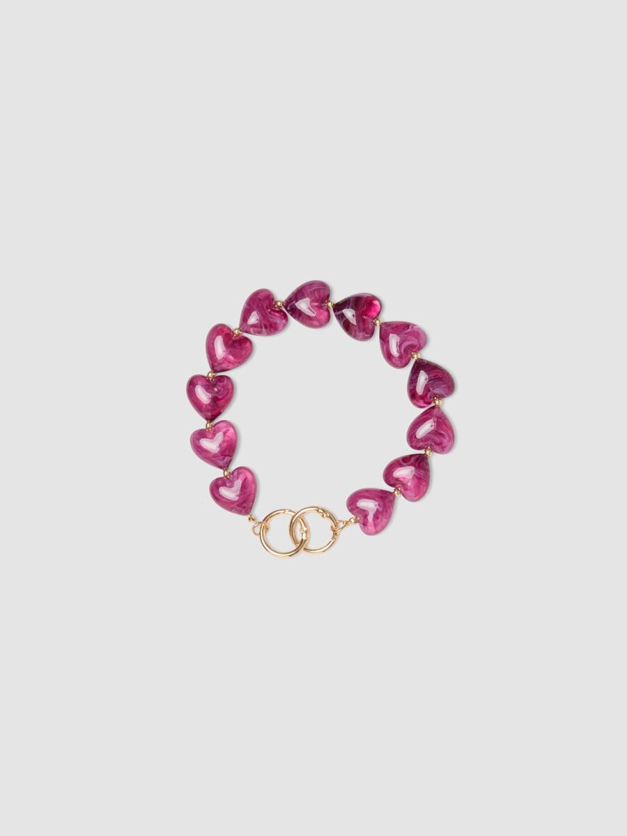 Purple Heart Beaded Keyring_2