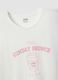 Wei&szlig;es Pyjama-T-Shirt aus Bio-Baumwolle mit Frontprint_5