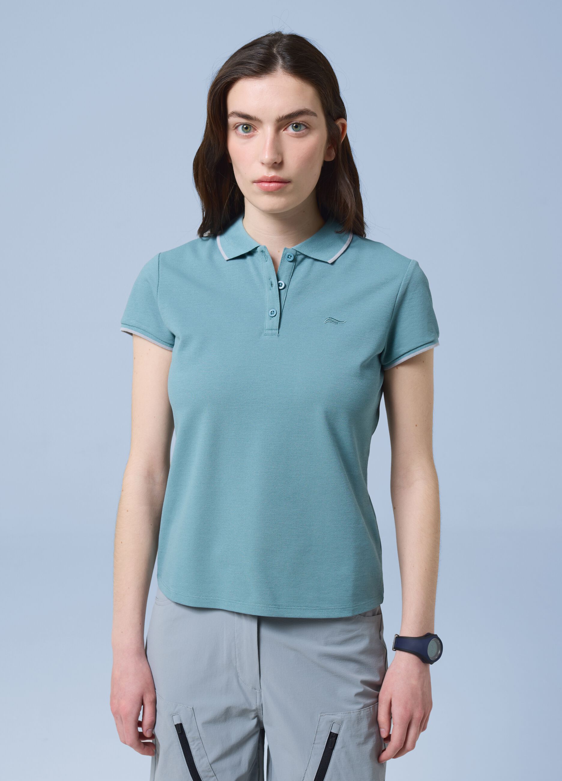 Gr&uuml;nes ALTAVIA SAILING Poloshirt aus Stretch-Baumwolle