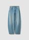 Jeans lavaggio chiaro denim in puro cotone barrel fit_0
