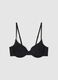 Black full-coverage bra with padded cups_4