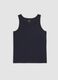 Blue regular-fit vest in pure organic cotton_0