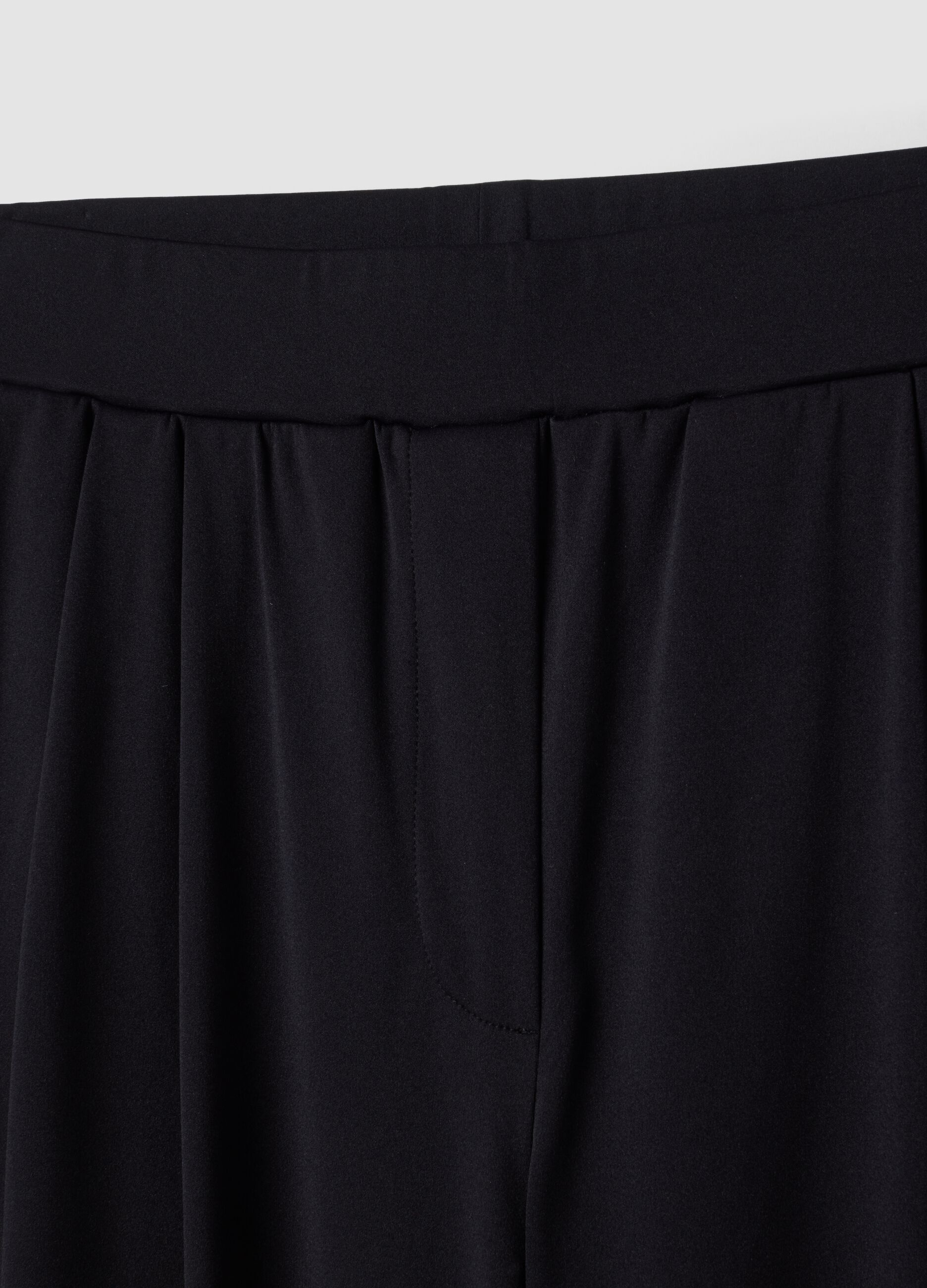 Black Easy Dry wide-leg stretch trousers ALTAVIA STUDIO
