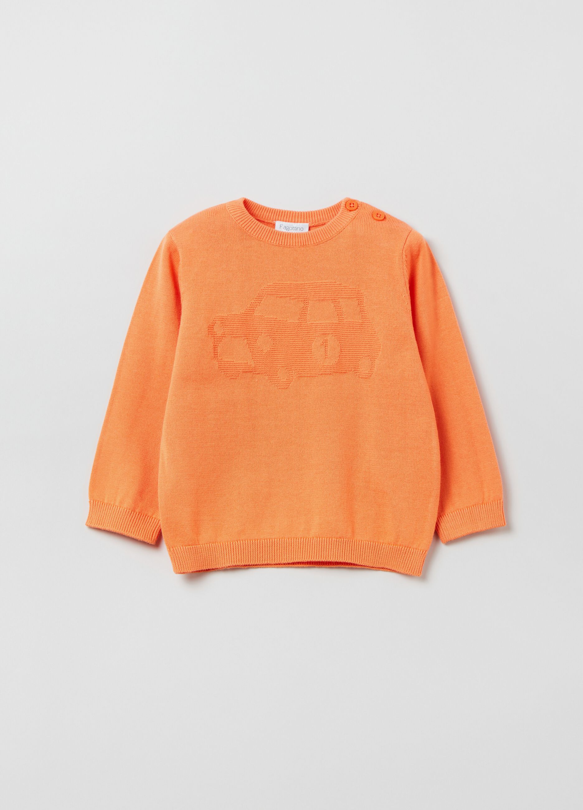 Cotton pullover with toy car