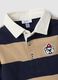 Blue striped polo shirt in pure organic cotton for baby boy_2