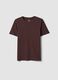 Braunes T-Shirt aus reiner Bio-Baumwolle mit Rundhalsausschnitt, Regular Fit_4