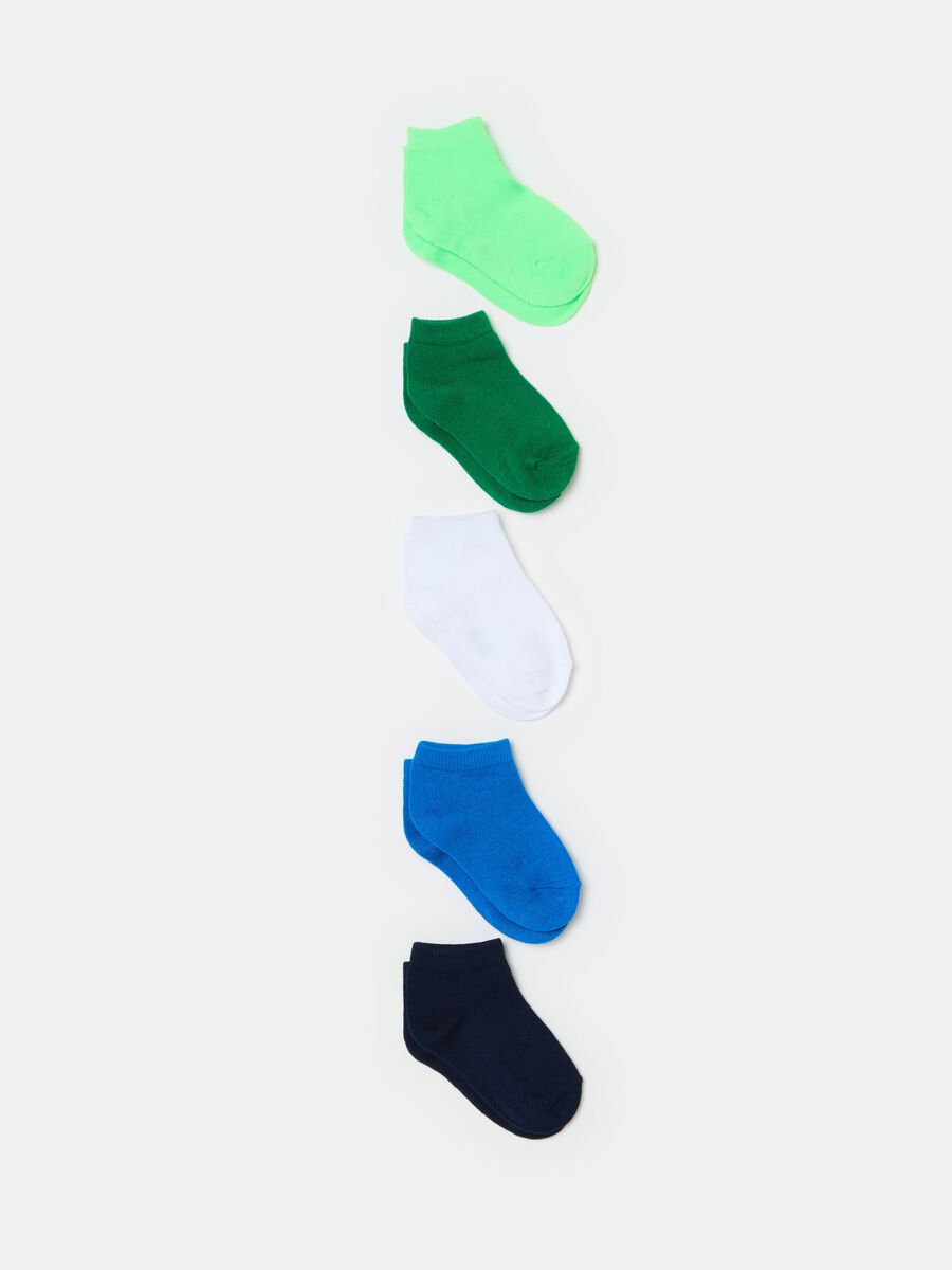 Pack cinco calcetines cortos en tejido elástico_0