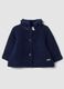 Cappotto blu notte imbottito con collo regular fit con collo effetto peluche_0