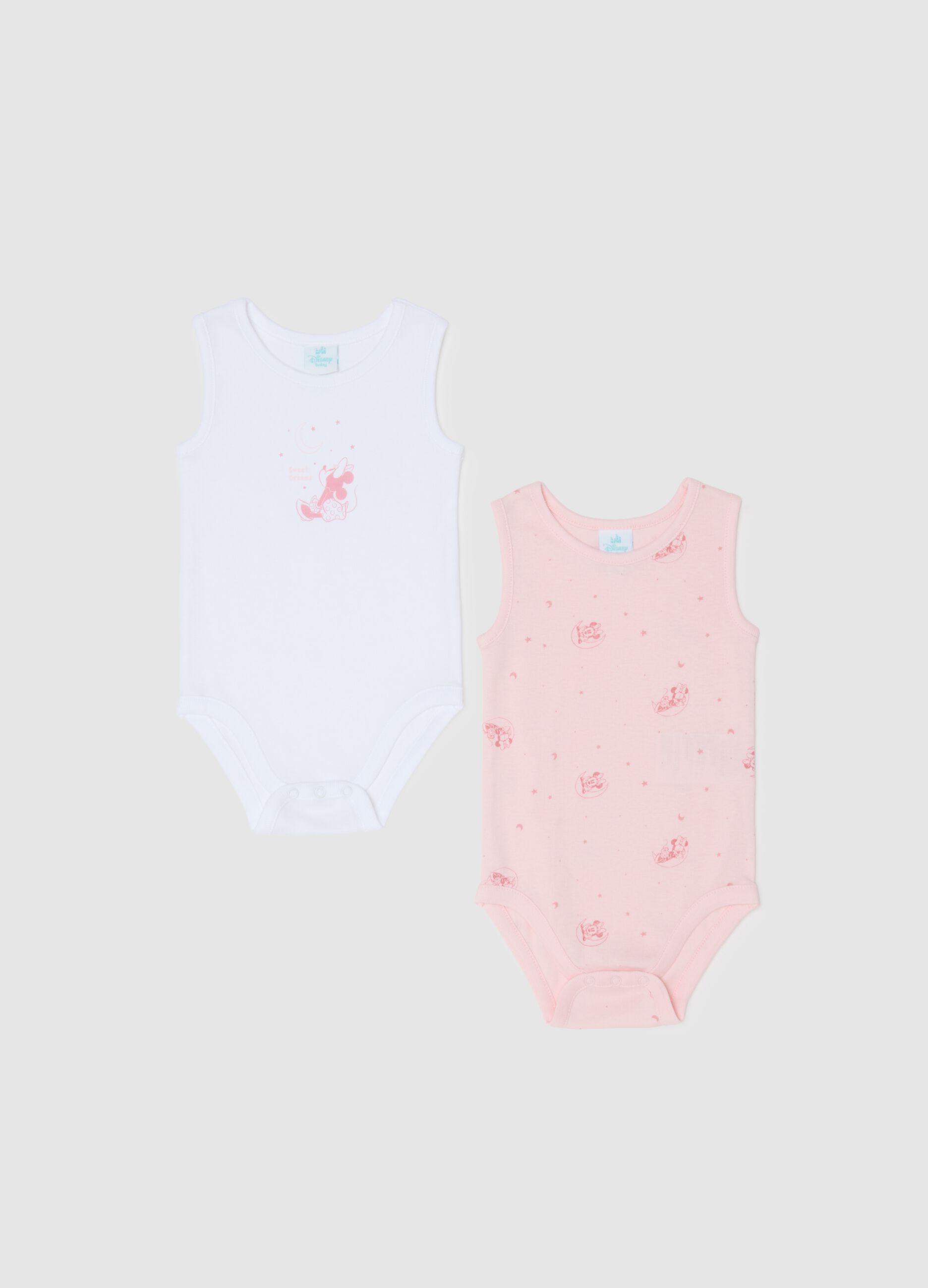 Bipack body in puro cotone multicolor da neonata con stampe Disney