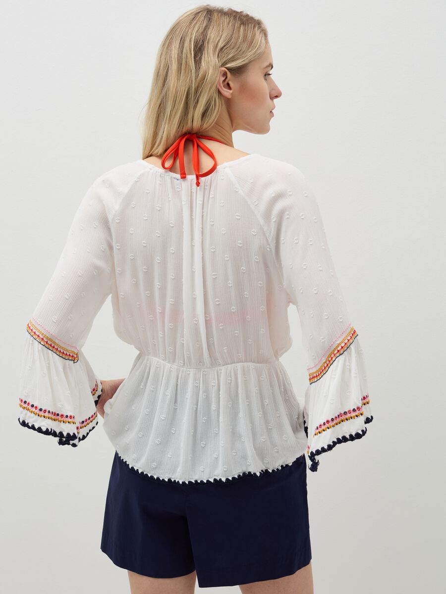 Positano summer blouse with ethnic embroidery_2
