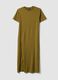 Brown midi dress in stretch cotton_4