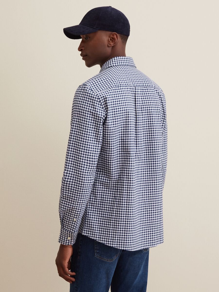 Oxford cotton shirt with gingham pattern_2