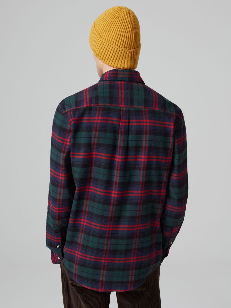 Flannel shirt with check pattern_2