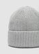 Light grey ribbed jersey knit beanie_2