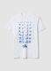 Wei&szlig;es T-Shirt aus reiner Baumwolle mit Print, Regular Fit_4