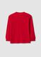 T-shirt rossa in puro cotone con girocollo e stampa Top Speed_1