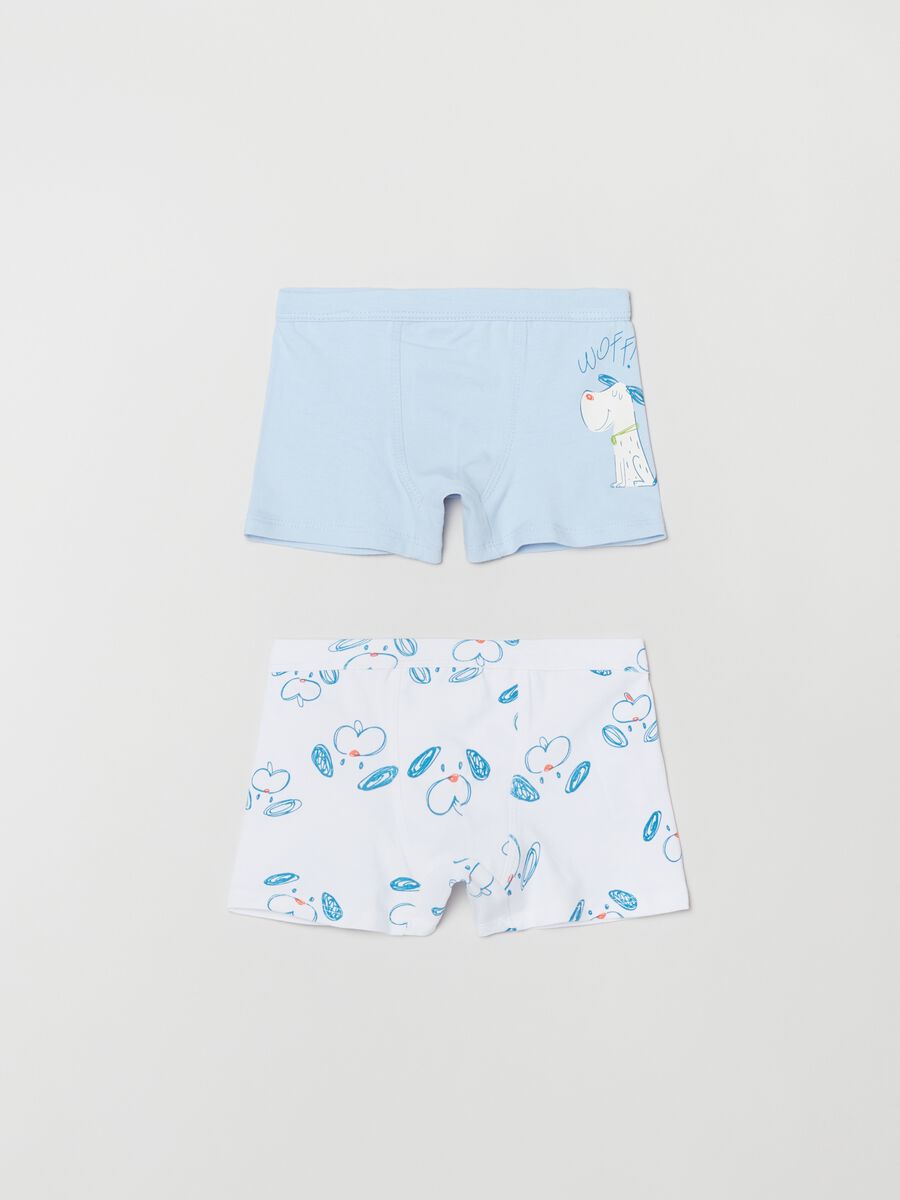 Two-pack stretch cotton boxer shorts with print_0