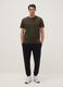 Green Cotton Blend Crew Neck T-shirt - Regular Fit_0