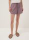 Purple stretch cotton shorts_1