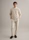 Beige Regular-Fit Pullover aus Baumwolle und Leinen mit Rundhalsausschnitt_1