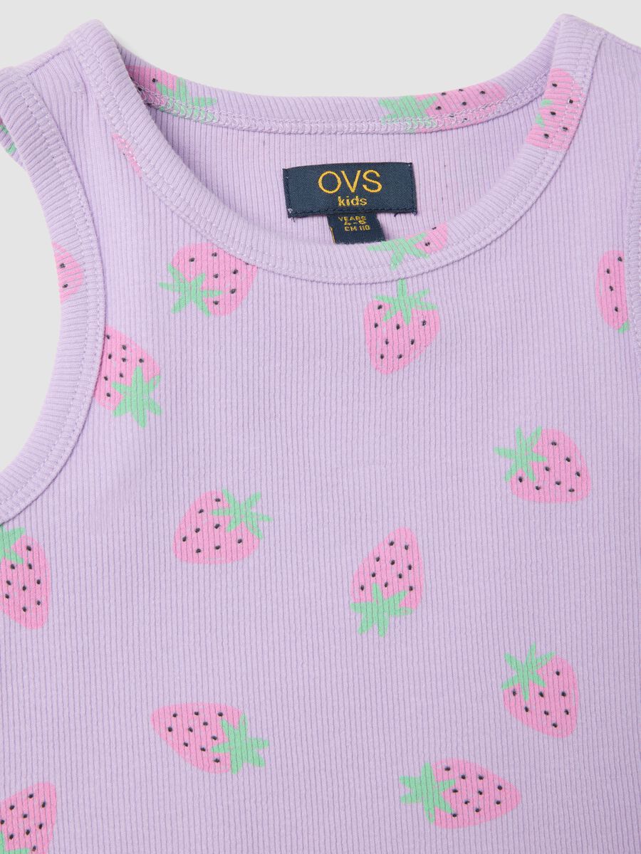 Purple Stretch Cotton Girls' Suit, Regular Fit_2