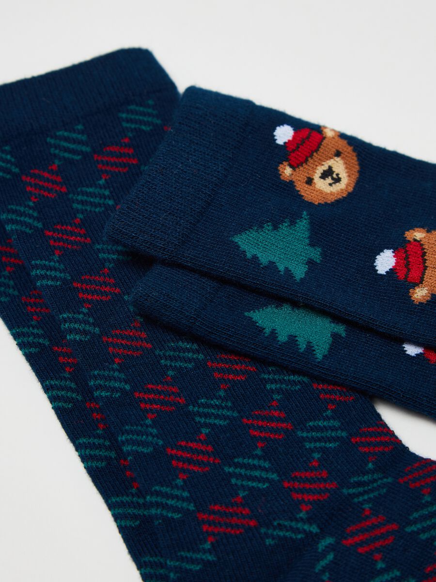 Pack dos calcetines cortos estampado navideño_2