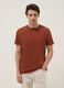 Red pure cotton regular-fit short-sleeve T-shirt_0