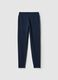 Blaue Slim Fit Stretch-Baumwoll-Leggings_4