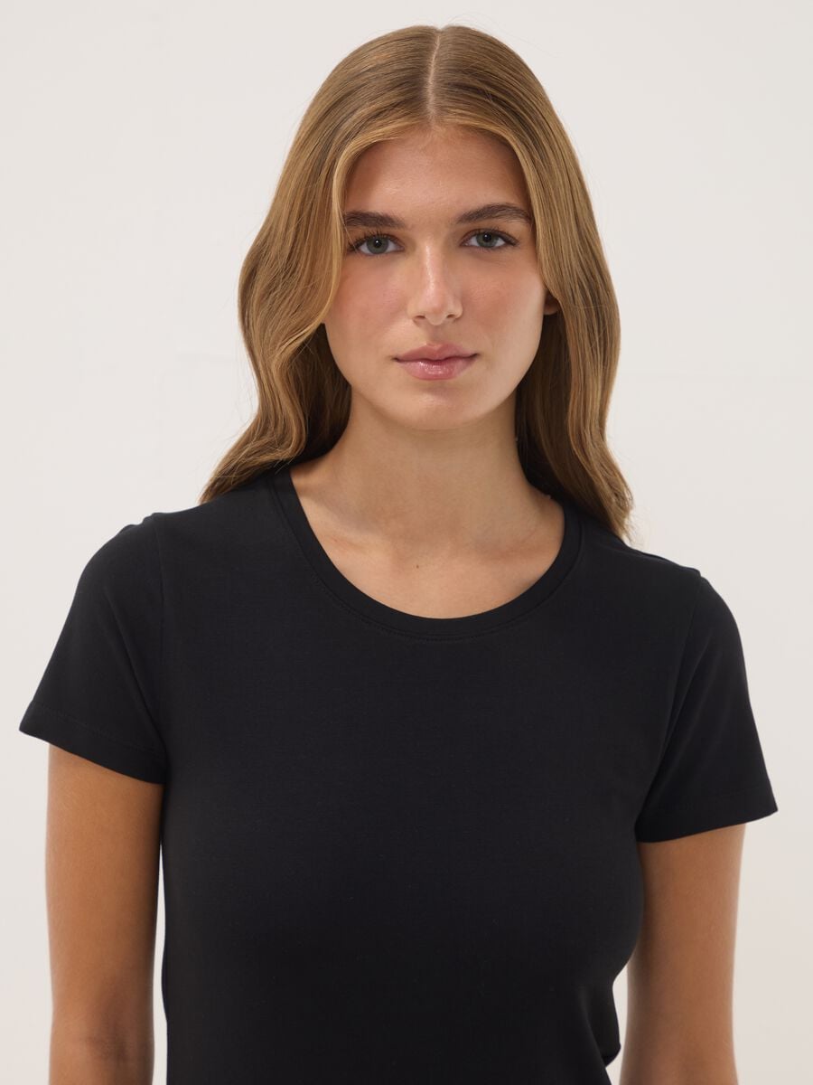&Mu;&alpha;ύ&rho;&omicron; &kappa;&omicron;&nu;&tau;&omicron;&mu;ά&nu;&iota;&kappa;&omicron; T-shirt &alpha;&pi;ό &epsilon;&lambda;&alpha;&sigma;&tau;&iota;&kappa;ό &omicron;&rho;&gamma;&alpha;&nu;&iota;&kappa;ό &beta;&alpha;&mu;&beta;ά&kappa;&iota; &mu;&epsilon; &sigma;&tau;&rho;&omicron;&gamma;&gamma;&upsilon;&lambda;ή &lambda;&alpha;&iota;&mu;ό&kappa;&omicron;&psi;&eta;_0
