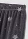 Dark grey marl snowflake print regular-fit pyjama trousers_1