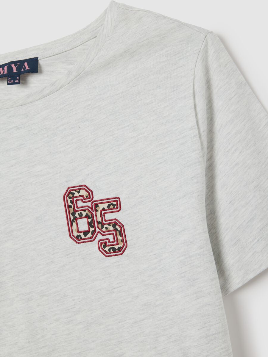 Grey women's pure cotton T-shirt_5