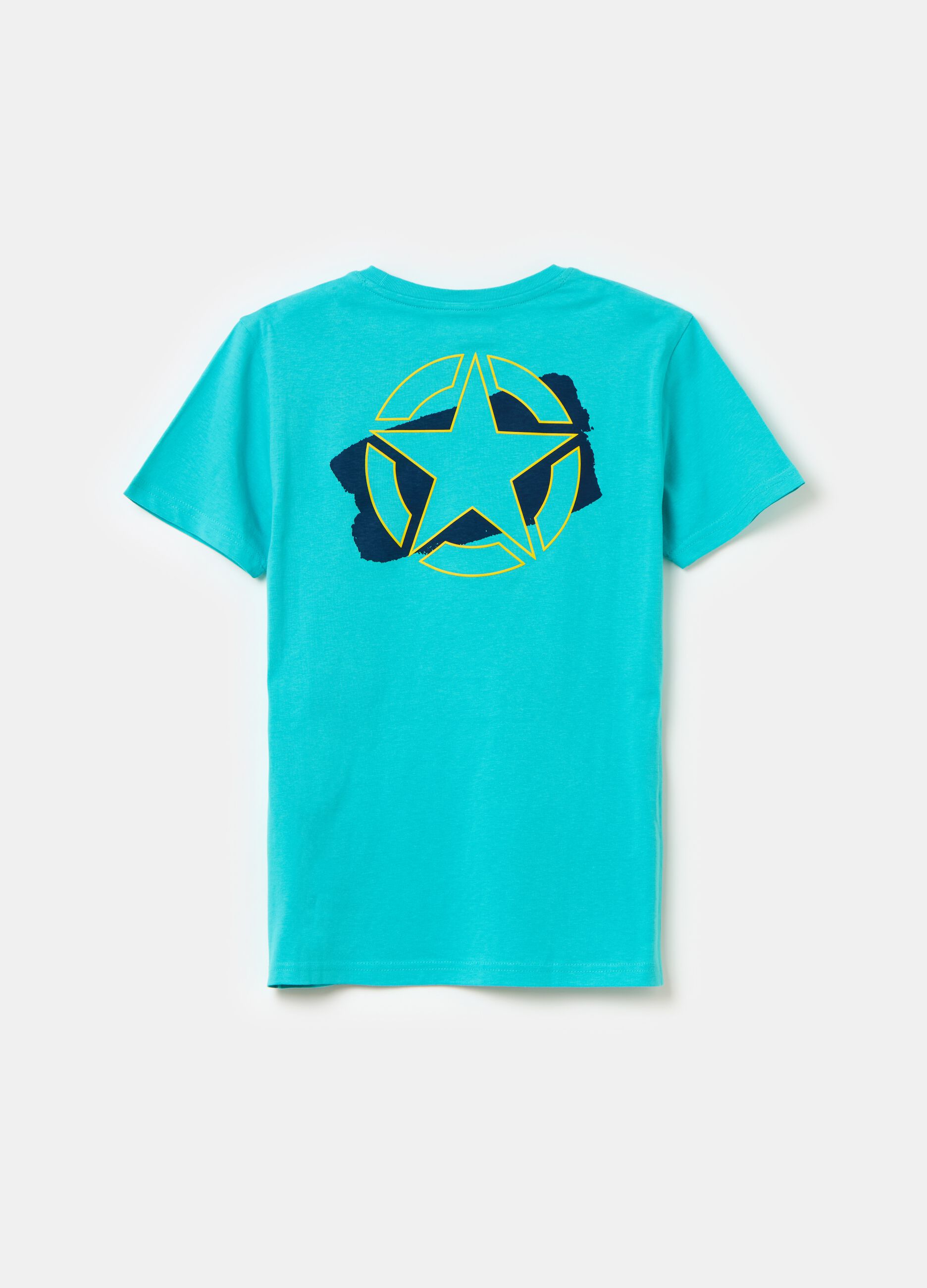 T-shirt with lettering print and star