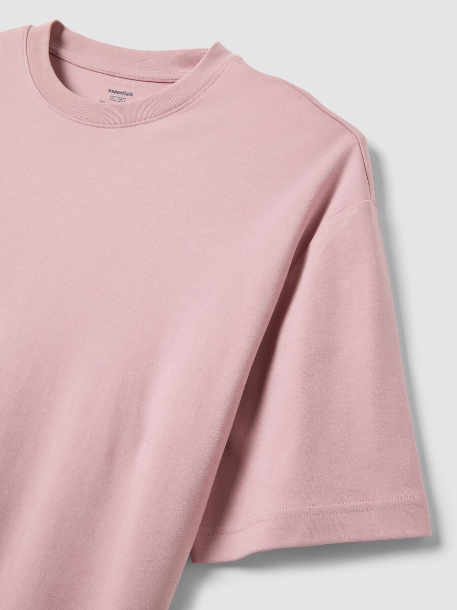 Pink pure cotton short-sleeve T-shirt &ndash; relaxed fit_5