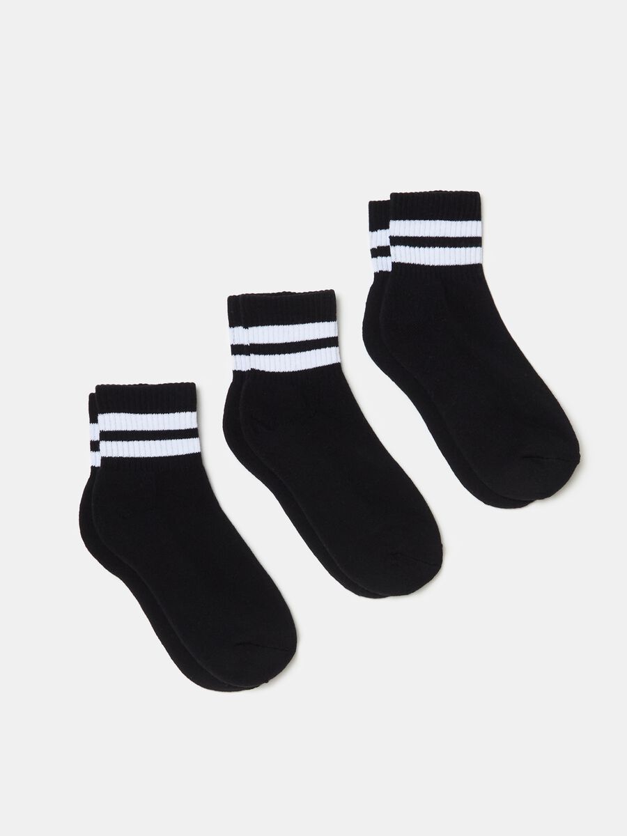 Three-pair pack short tennis socks_0