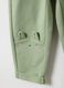 Girls' green slim fit stretch cotton trousers_3